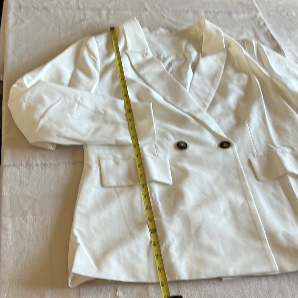 Elegant White Women's Blazer - Picture 6 of 8